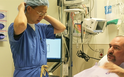 Dr. Xiaobin Yi discusses the procedure to adjust the spinal stimulator leads to better control John Witteman's pain.	