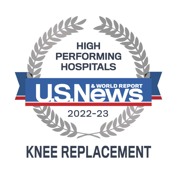 Knee Replacement - 2022-23 Best Performing Hospitals - U.S. News Emblem