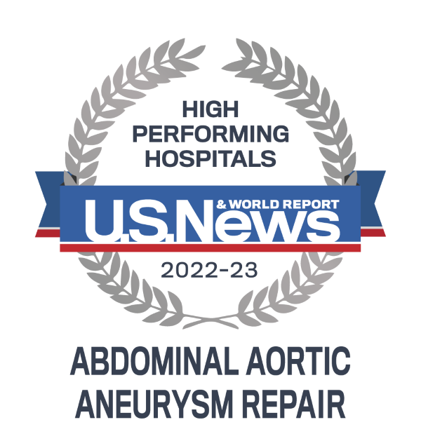 Abdominal Aortic Aneurysm Repair- 2022-23 Best Performing Hospitals - U.S. News Emblem
