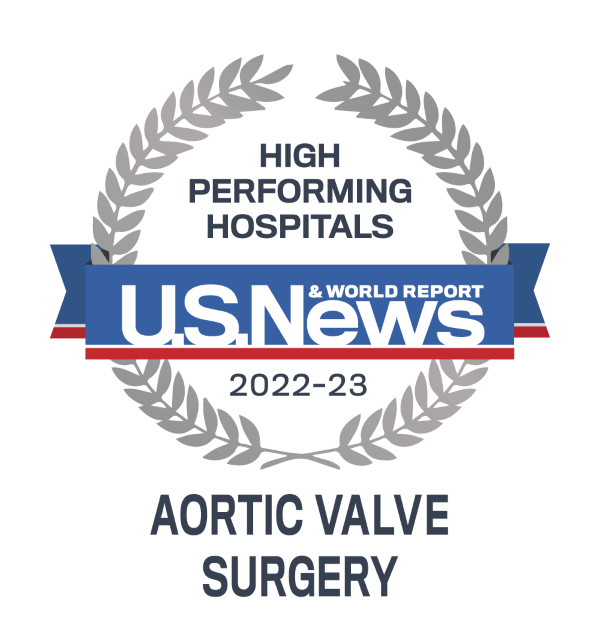 Aortic Valve Surgery - 2022-23 Best Performing Hospitals - U.S. News Emblem