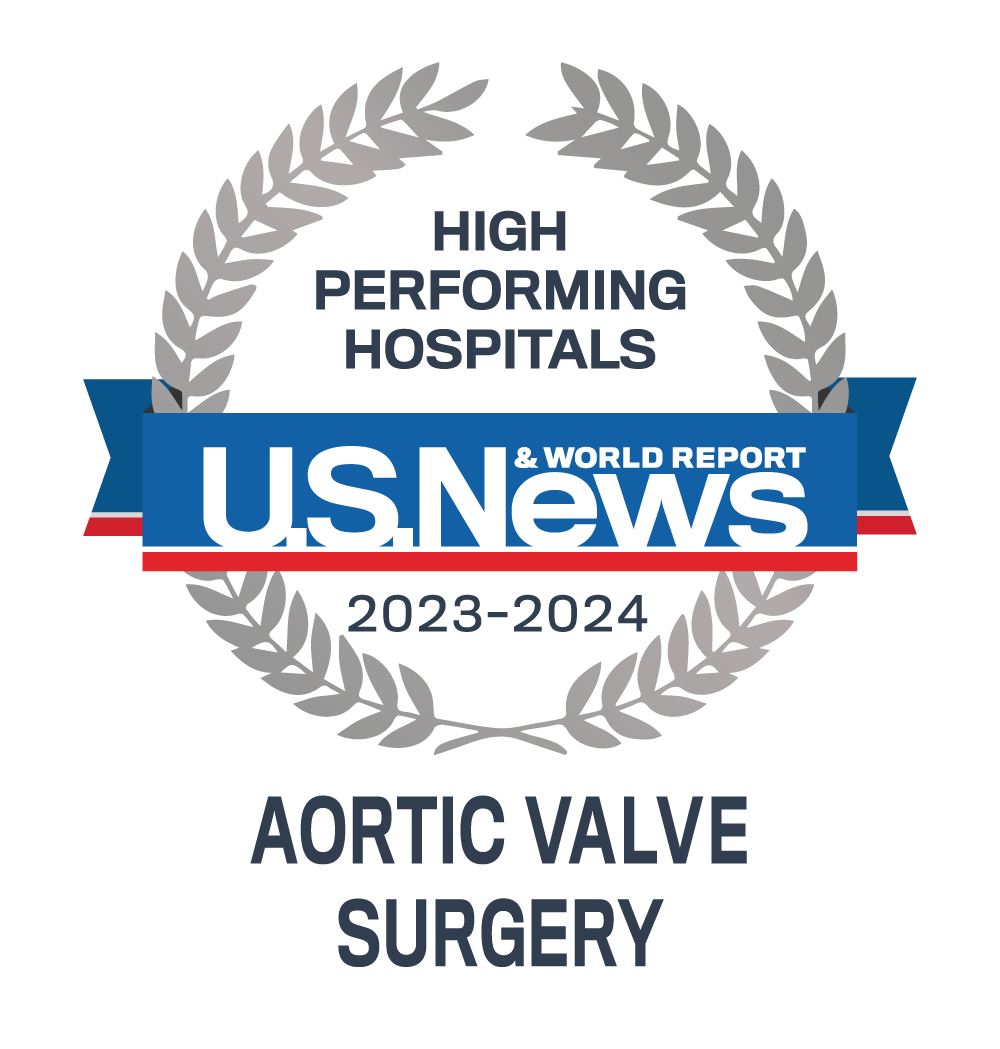 Aortic Valve Surgery - 2023-24 Best Performing Hospitals - U.S. News Emblem