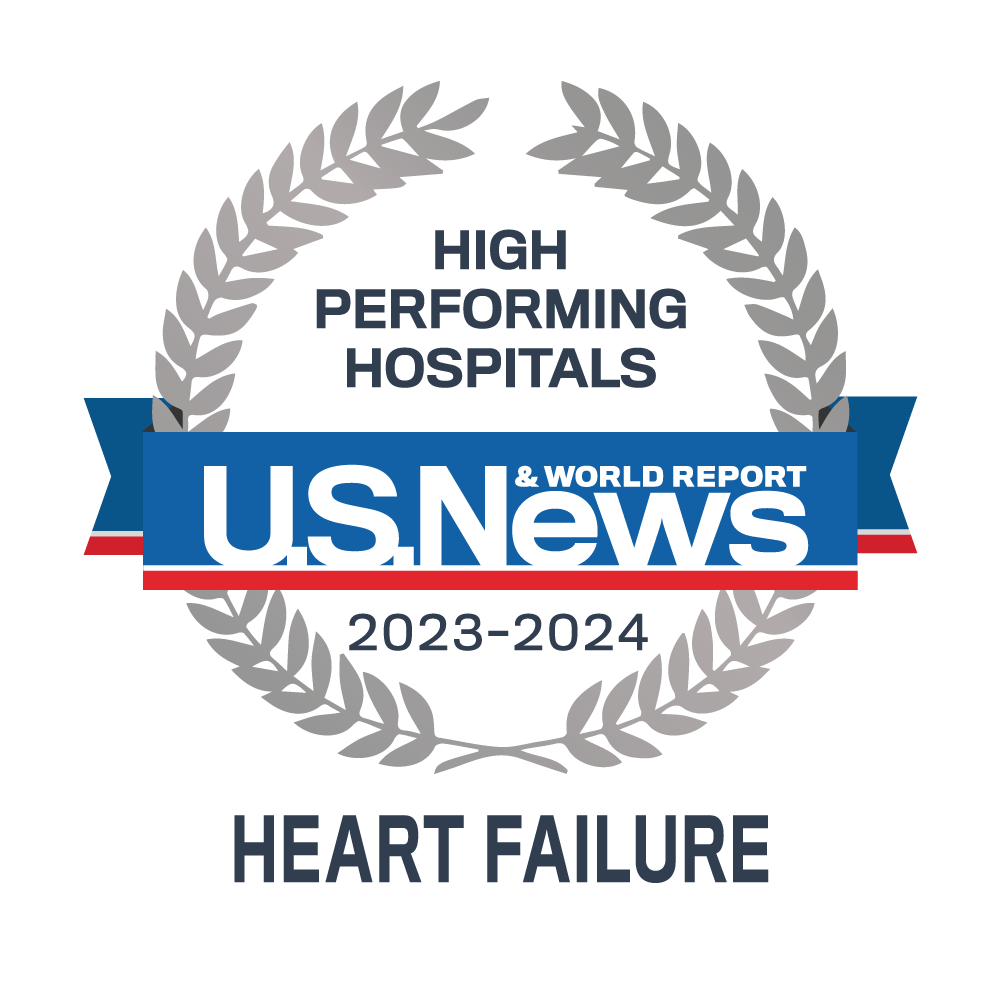 Heart Failure - 2023-24 Best Performing Hospitals - U.S. News Emblem