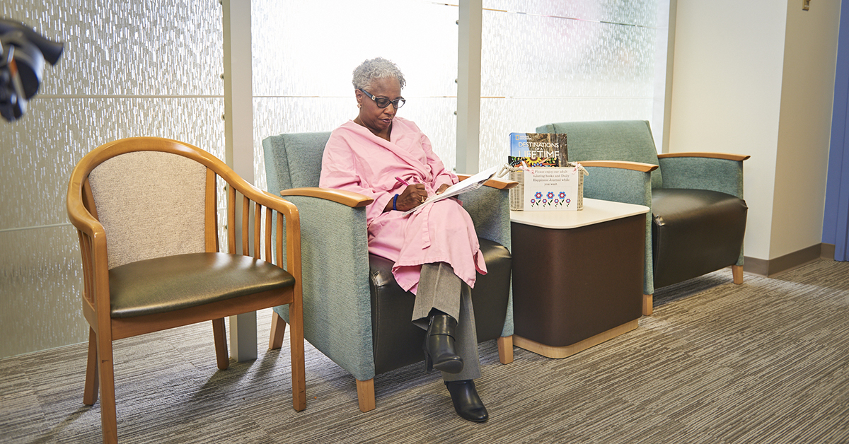 The Saint Louis Breast Healthcare Center offers a relaxing environment