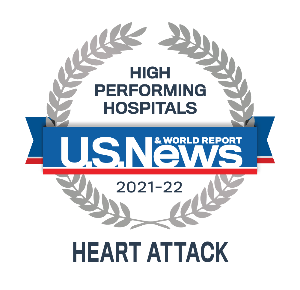 Heart Attack - 2021-22 Best Performing Hospitals - U.S. News Emblem