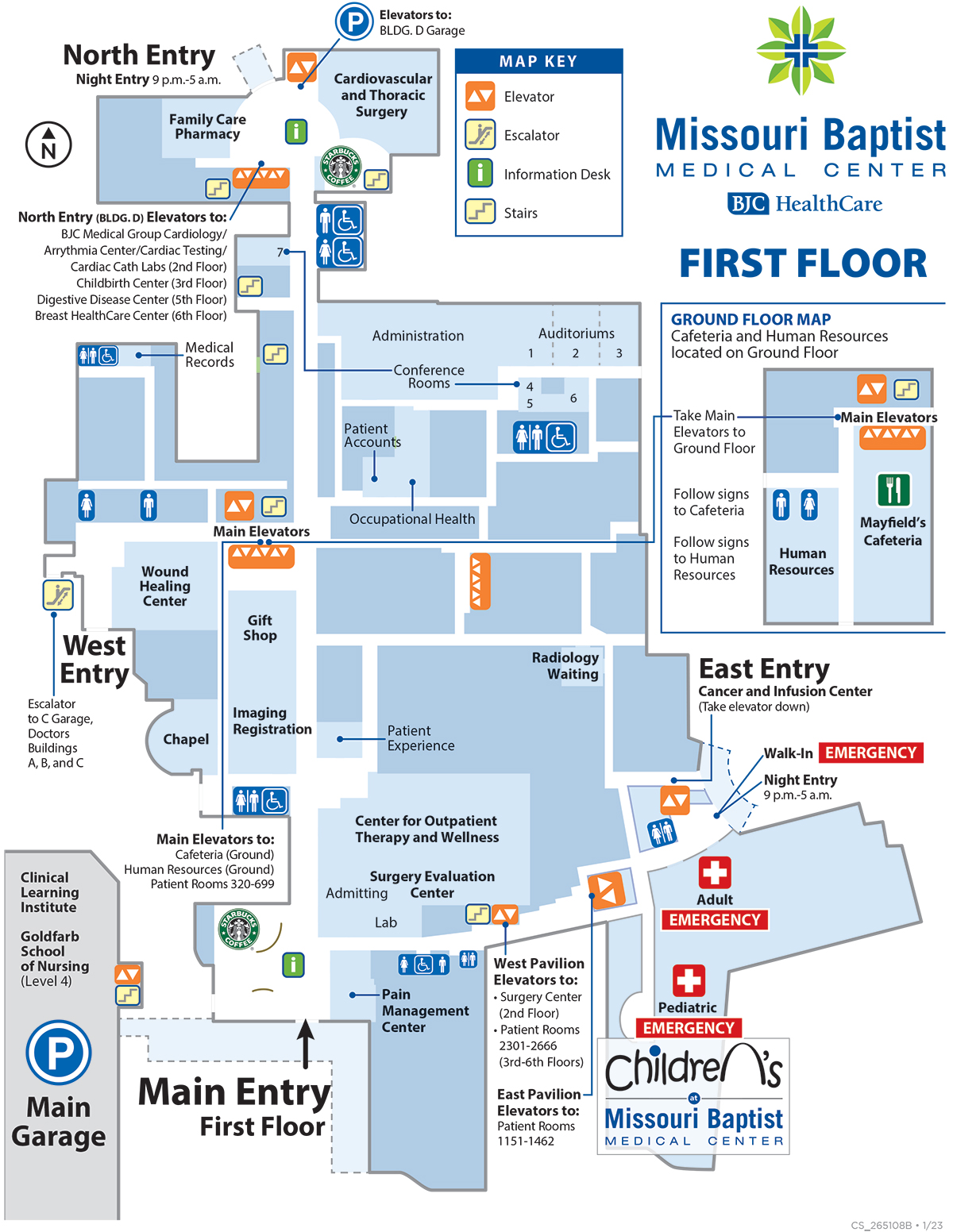 Missouri Baptist Medical Center Campus Map North Entry